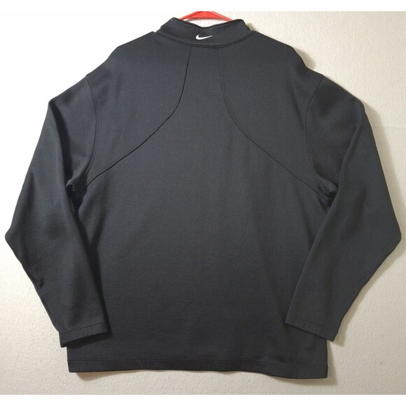 Nike Golf Cover Up Jacket Dri-Fit Mens XL Black 1/4 Zip Sweater - Picture 7 of 10